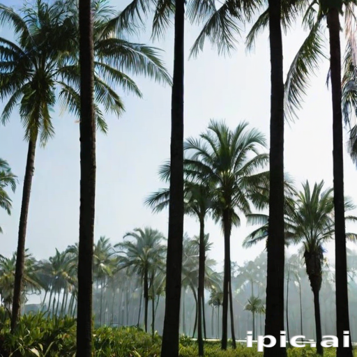 transparent palm trees