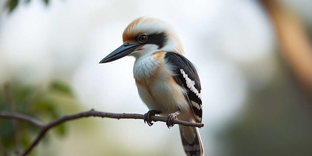 capture a high-resolution image of a kookaburra perched on a branch using a Canon EOS 5D Mark IV with an 85mm f/1.4 lens at ISO 200, aperture f/2.8, shutter speed 1/200s, soft natural lighting, shallow depth of field, focus on the bird's details while softly blurring the background