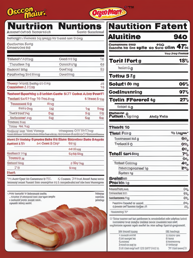 oscar mayer bacon nutrition information