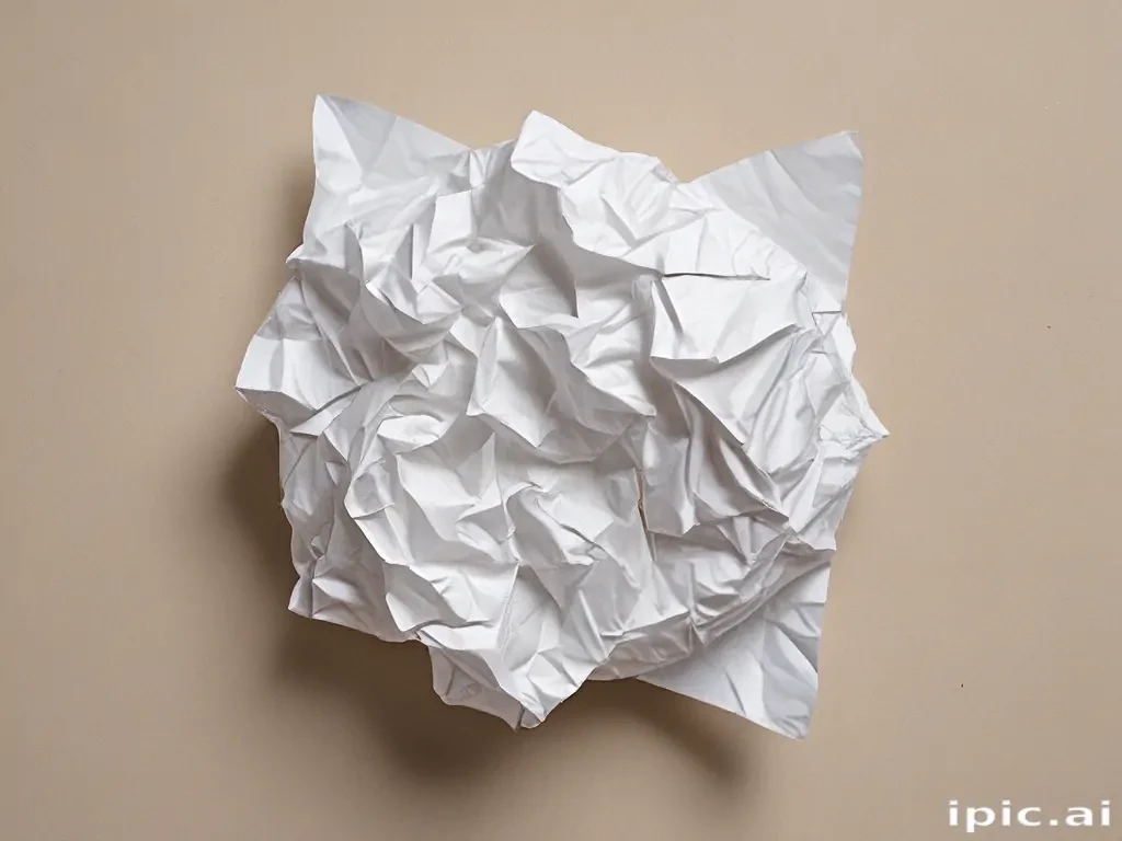 crumpled up paper