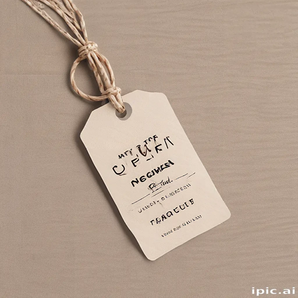 clothing tag mockup