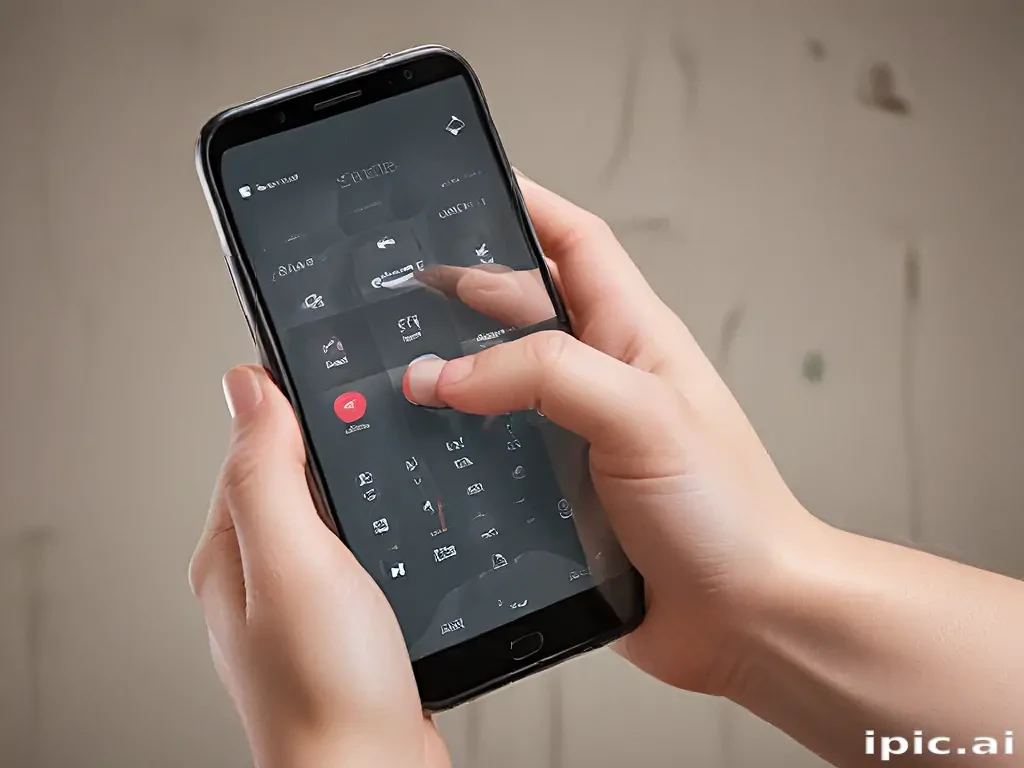hand holding cell phone