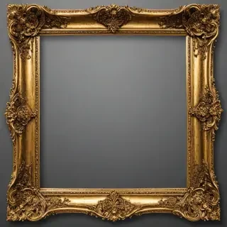 golden frame png transparent