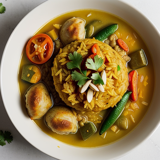sopa de arroz con pollo