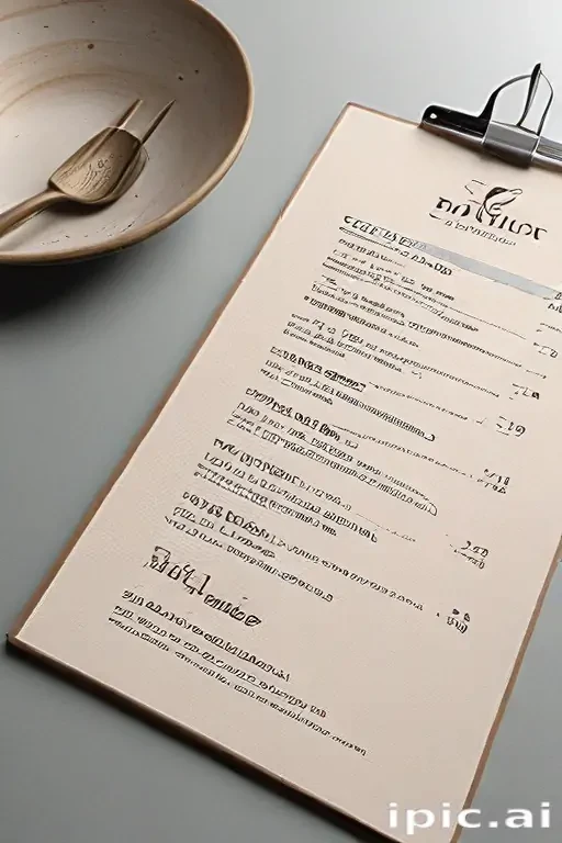 menu mock up