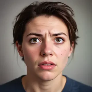 frustrated face