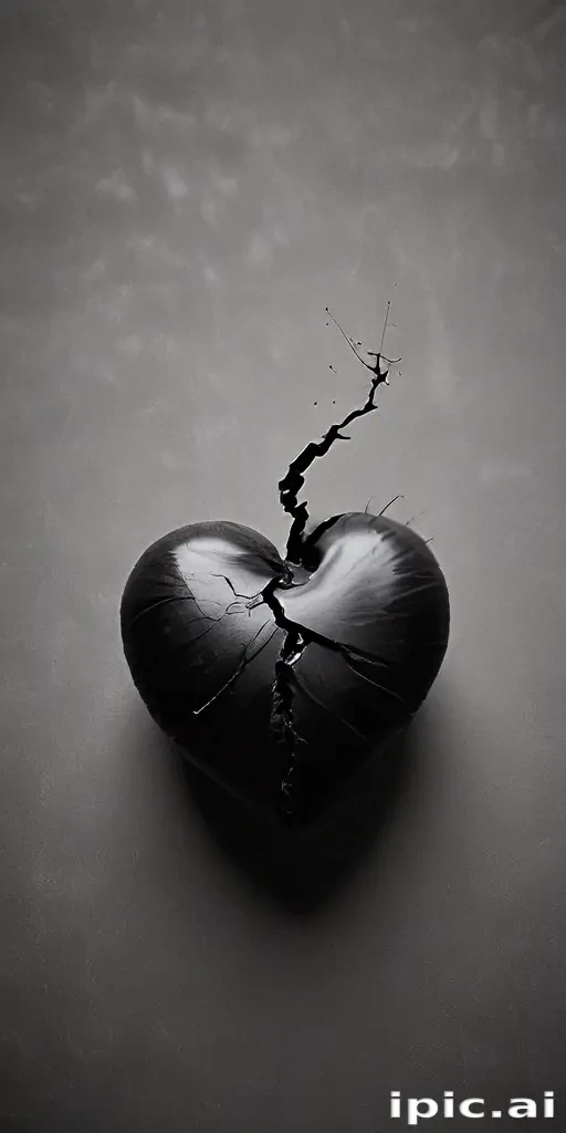 black broken heart