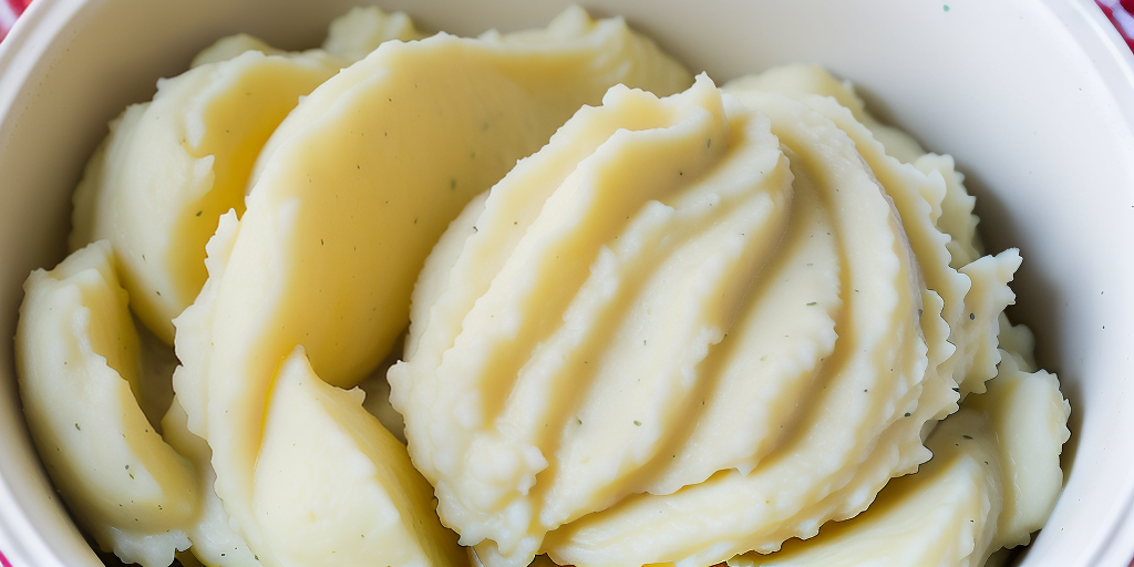 mashed potatoes in a bag