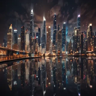 city lights background