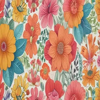 colored drawings of flowers