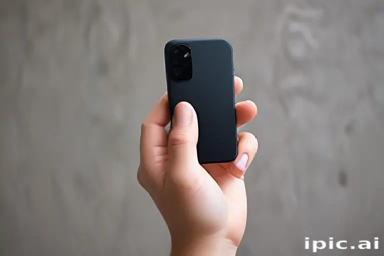 hand holding a phone