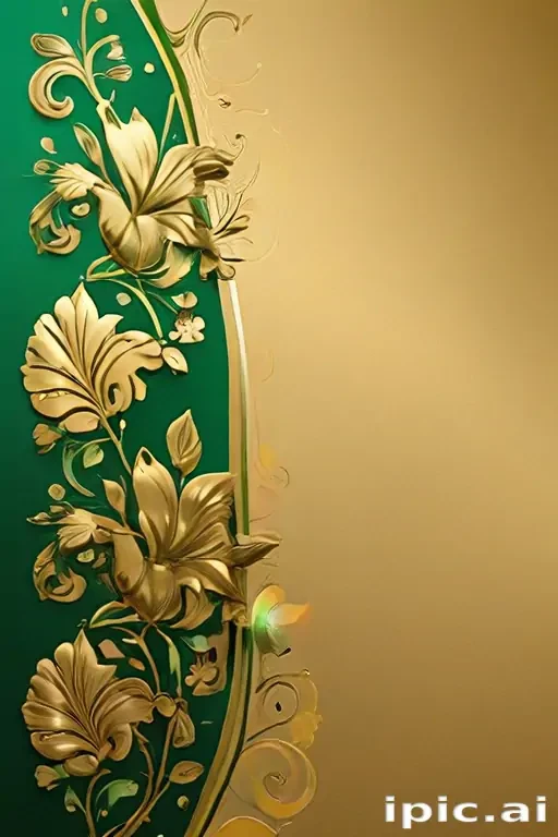 gold and green background