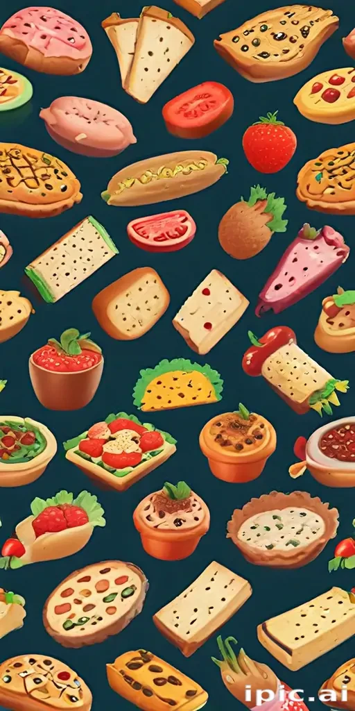 animated food