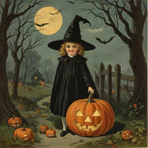 public domain vintage halloween art