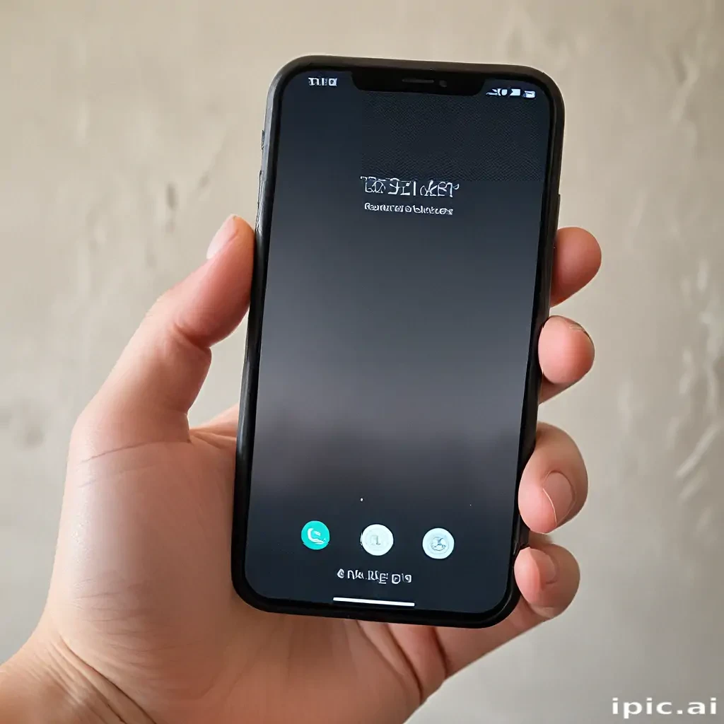 hand holding a phone