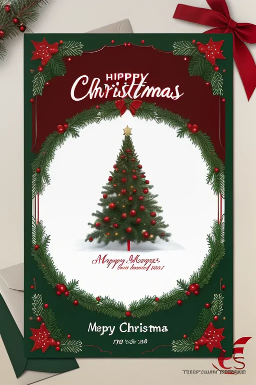christmas card template psd