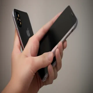 hand holding phone