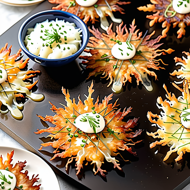 what are latkes served with