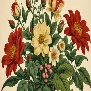 vintage flower illustration