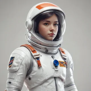 cartoon transparent astronaut suit