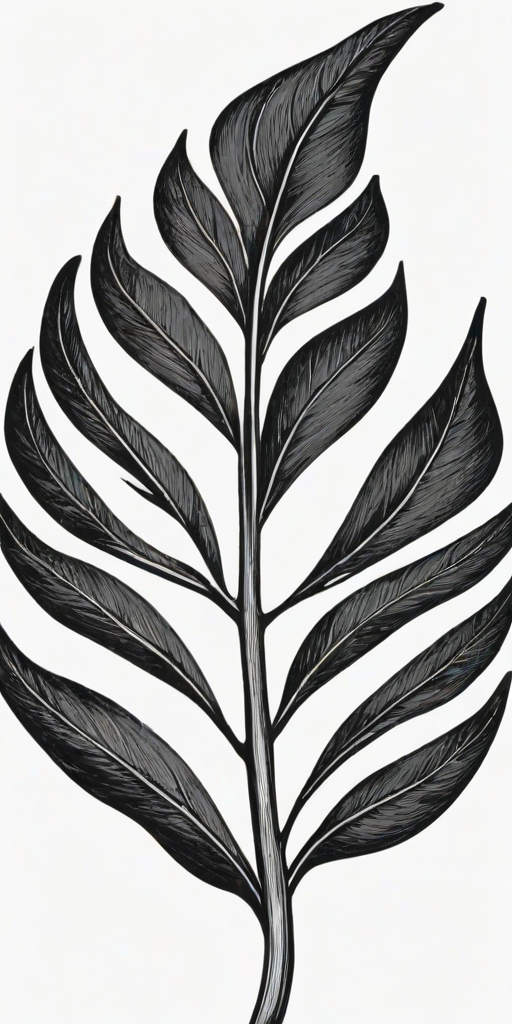 leaf clip art black and white