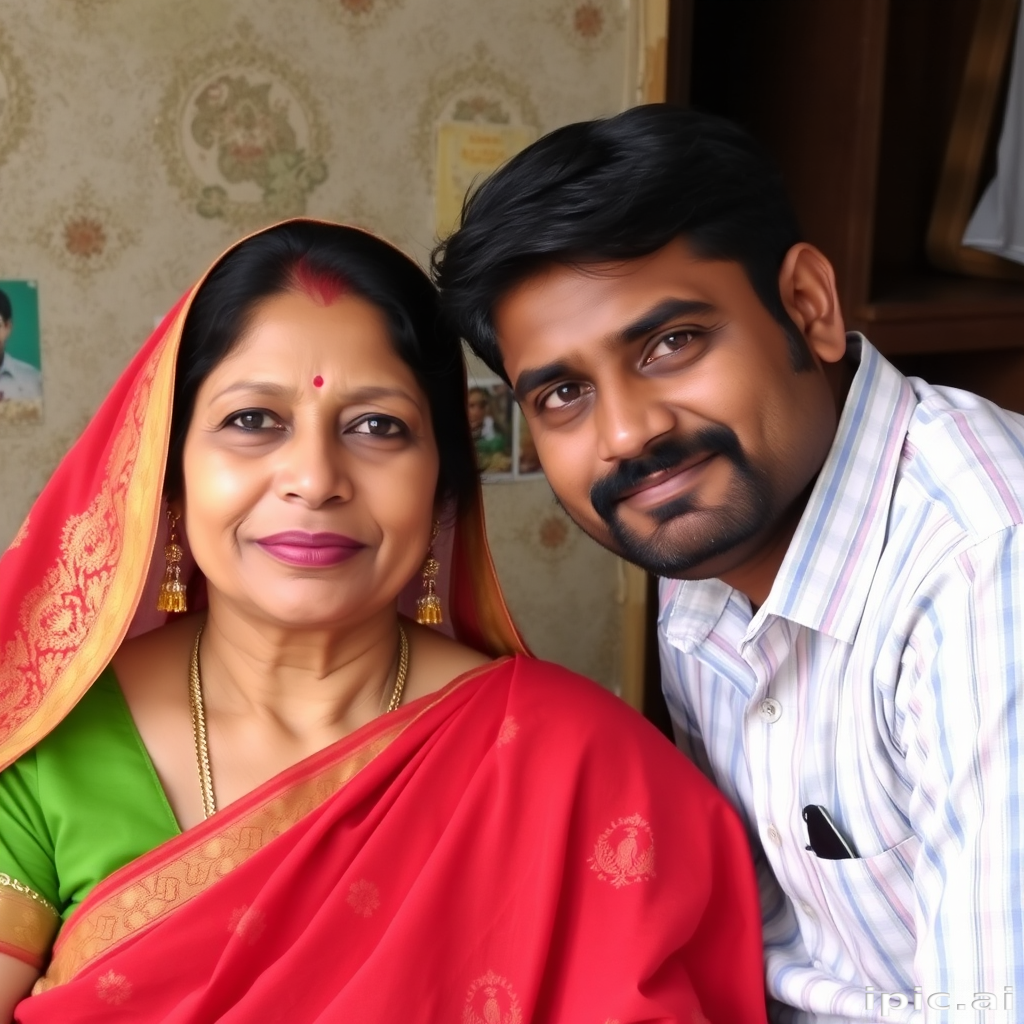 indian mom and son
