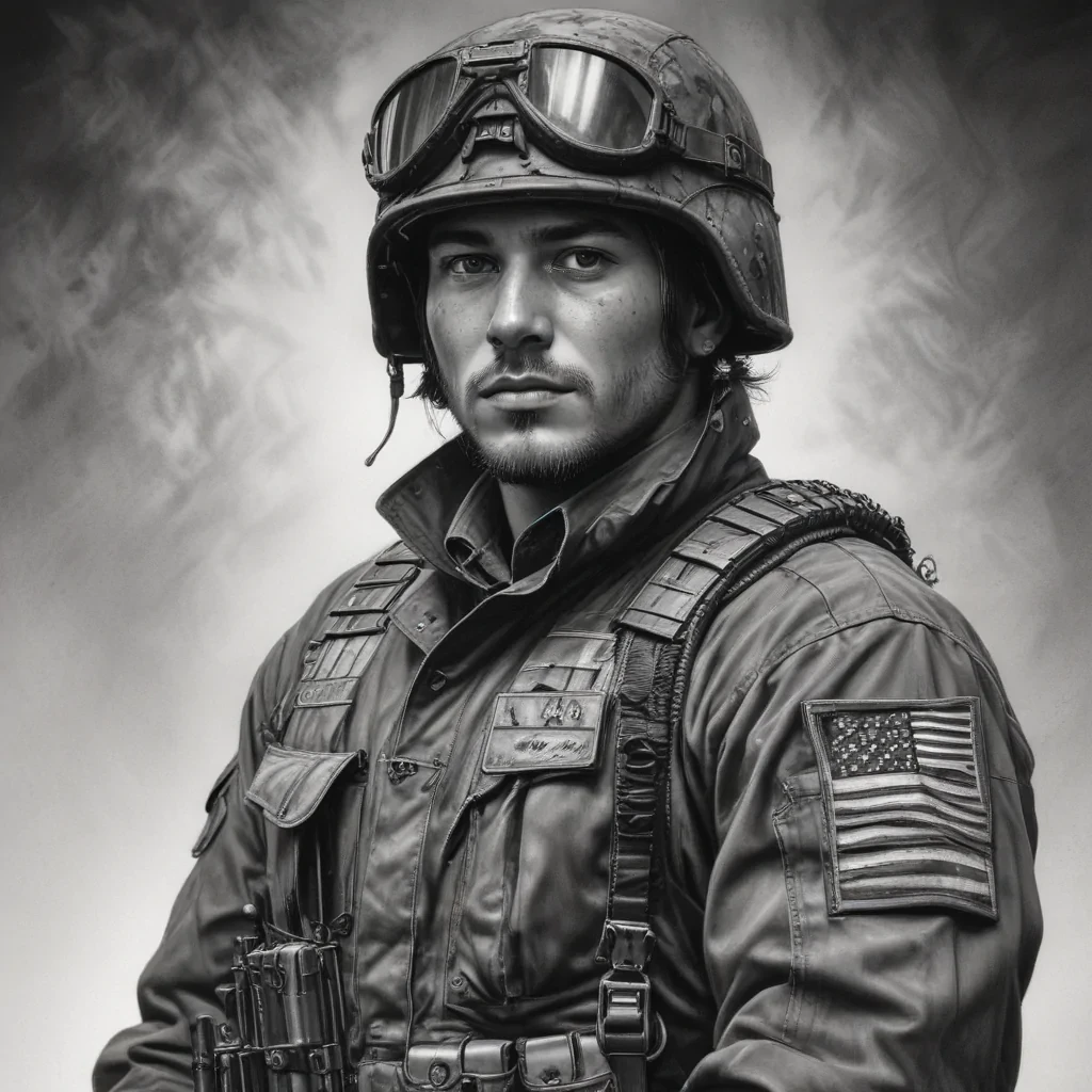 military drawing