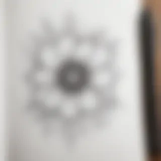 flower line work
