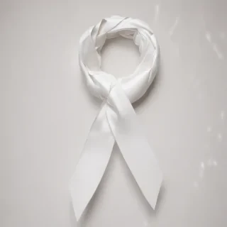 white ribbon png