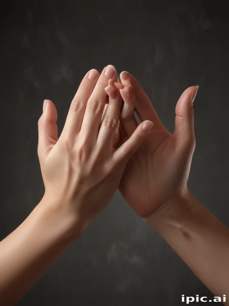 hands reaching