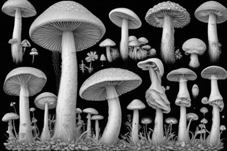 mushroom clip art black and white