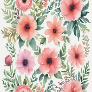 watercolor flowers clipart