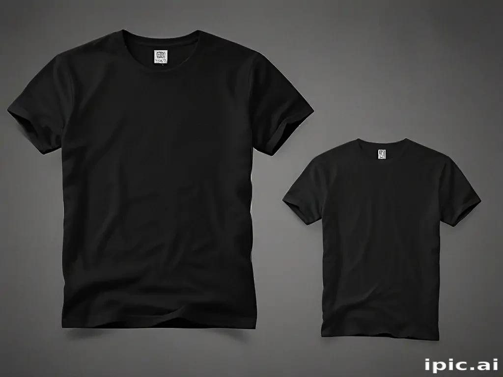 high resolution black t shirt template