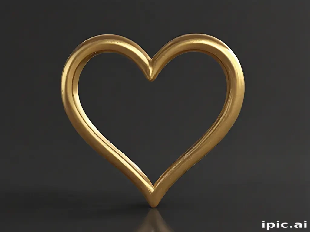 gold heart png