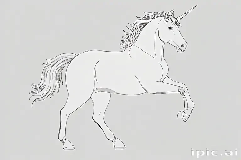 unicorn outline