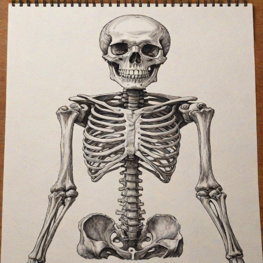 creative skeleton drawings