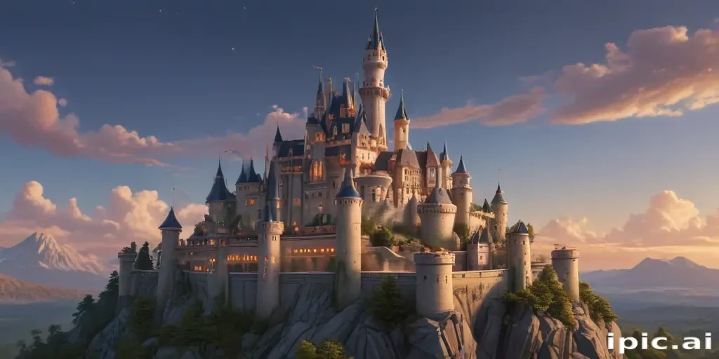 cartoon of castle