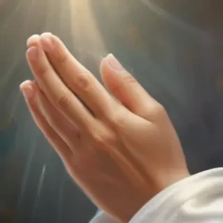 transparent prayer hand