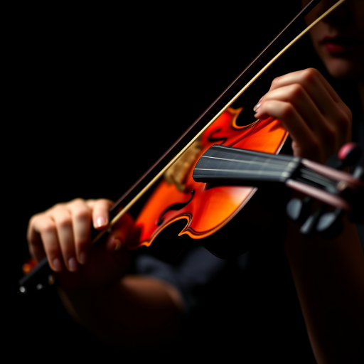 detailed edges, detailed image, perfection style, A cinematic detailed image of a woman playing a violin on a black background with both her hands, movie themed, sharp, detailed background, epic cinematic photography, artistic style, dramatic light style, cinematic color style, Kodak 35mm film style, detailed style, hand focus style, solo, simple background, 1boy, holding, male focus, black background, instrument, out of frame, realistic, music, playing instrument, holding instrument, violin, bow (music), fingernails, holding violin, photorealistic, hand focus