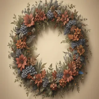 wreath drawing