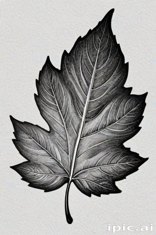black and white leaf clip art