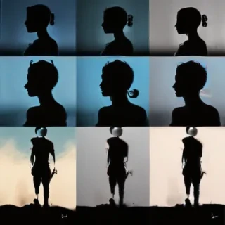 people silhouettes