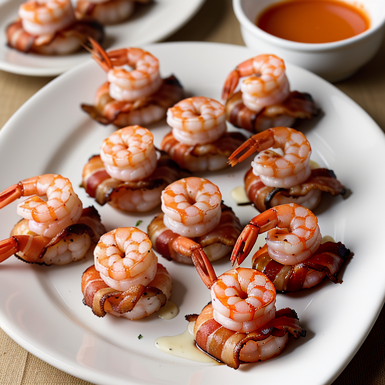 shrimp wrapped in bacon with cheese