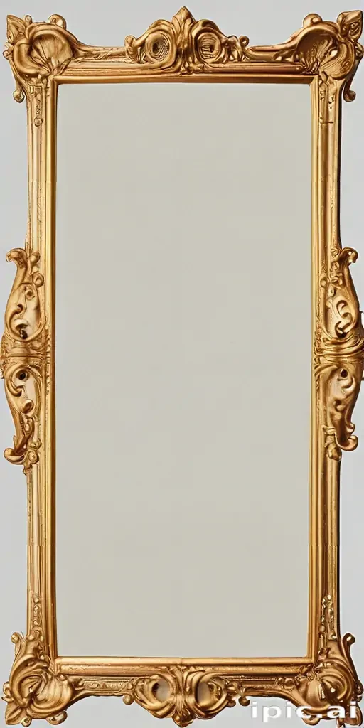rectangle golden frame png