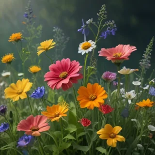 wildflowers transparent background