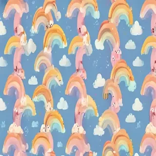 cute rainbow background