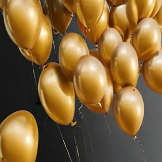 golden balloons