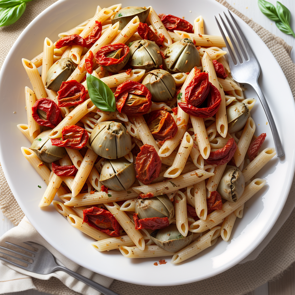 pasta sun dried tomatoes artichokes
