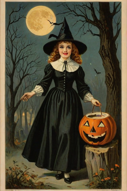 public domain vintage halloween art