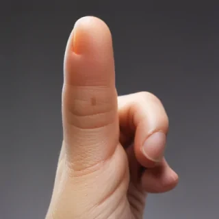 middle finger transparent